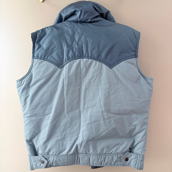 VINTAGE Powder Gear Western Yoke Down Puffer Vest Blue - Picture 5 of 8